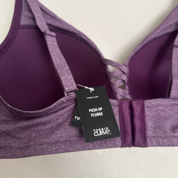 NWT Torrid Push-Up Plunge Bra 40D Purple Heather - Picture 7 of 9